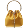 JIMMY CHOO yellow gold satin bag - Hand bag - 