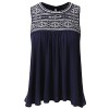 JJ Perfection Summer Sleeveless Crochet Embroidery Blouse Tank Top - Camisa - curtas - $15.99  ~ 13.73€