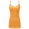 JJ Perfection Women's Adjustable Spaghetti Strap Lace Trim Cami Tunic Tank Top - Shirts - $5.13  ~ £3.90