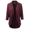 JJ Perfection Women's Draped 3/4 Dolman Sleeve Open Front Cardigan - Camisa - curtas - $19.99  ~ 17.17€