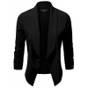 JJ Perfection Women's Lightweight Thin Chiffon Ruched Sleeve Open-Front Blazer - Shirts - $11.47  ~ £8.72