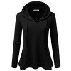 JJ Perfection Women's Long Sleeve Casual Lightweight Peplum Hooded Top - Camisas - $19.99  ~ 17.17€