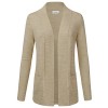 JJ Perfection Women's Open Front Knit Long Sleeve Pockets Sweater Cardigan HEATHERKHAKI XL - Shirts - $24.00 