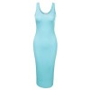 JJ Perfection Women's Scoop Neck Slim Fit Sleeveless Stretchy Tank Midi Dress - sukienki - $11.99  ~ 10.30€