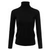 JJ Perfection Women's Stretch Knit Turtle Neck Long Sleeve Pullover Sweater - Camisa - curtas - $13.99  ~ 12.02€