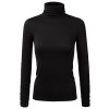 JJ Perfection Women's Stretchy Ruched Long Sleeve Turtleneck Top - 半袖衫/女式衬衫 - $11.99  ~ ¥80.34