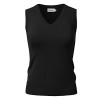 JJ Perfection Women's V-Neck Sleeveless Pullover Knit Sweater Vest - Camicie (corte) - $15.99  ~ 13.73€