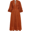 JOHANNA ORTIZ orange cotton eyelet dress - sukienki - 