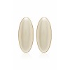 JW Anderson Oversized Oval Resin Pearl E - Earrings - 