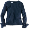 Jacquard-Bluse in Nachtblau - Camicie (lunghe) - 