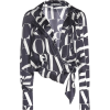 Jacquemus Figari Satin Wrap Top - Long sleeves shirts - 