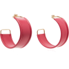 Jacquemus Leather Hoop Earrings - Aretes - 