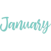 January - イラスト用文字 - 