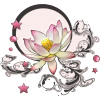 Japanese Lotus Flower Tattoo Designs - Иллюстрации - 