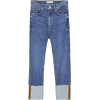 Jeans with folded hem - 牛仔裤 - 