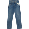 Jeans with front seam - Capri hlače - 