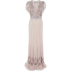 Jenny Packham Pink Embellished Gown - Dresses - 