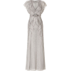 Jenny Packham Silver Embellished Gown - Kleider - 