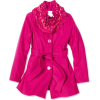 Jessica Simpson Coats Girls 7-16 Ruffle Collar Coat Hot Pink - Jacket - coats - $39.50 