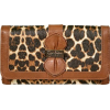 Jessica Simpson Women's Emma Double Sided Clutch Small Leather Walnut Multicolored Leopard Cheetah PVC - Torbe s kopčom - $44.95  ~ 38.61€