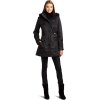 Jessica Simpson Women's Hooded Faux Fur Trim Coat Black - Chaquetas - $88.99  ~ 76.43€