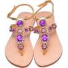 Jeweled flip flops - Japonki - 