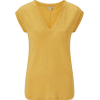 Jigsaw V Neck Roll Sleeve Top yellow - Koszulki - krótkie - 
