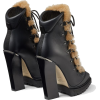 Jimmy Choo Madyn 130 Leather Faux Fur-Tr - Boots - 