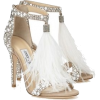 Jimmy-Choo-Ostrich-Feather-Crystal-Shoes - Sapatos clássicos - 
