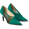 Jimmy Choo SIBA 85 Emerald Suede and Mes - Klasične cipele - 