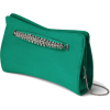 Jimmy Choo VENUS Emerald Suede Clutch Ba - Clutch bags - 