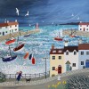 JoGrundyArtist Etsy stormy harbour - Illustraciones - 