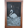 Jorge Rodriguez Etched Flamingo ArtGlass - Objectos - 