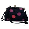 Judith LeiberBlack Silk Clutch - Bolsas com uma fivela - 