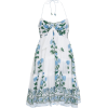Juliet Dunn Tie-Front Printed Cotton-Voi - sukienki - 