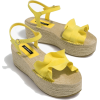 Jute flatform sandals with ruffles - Platforms - £29.99 