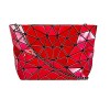 KAISIBO Fashion Geometric bags Chain cross body Shoulder Bag PU leather clutch purses for women (Red) - Torbice - $36.99  ~ 31.77€