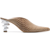 KALDA beige Cyland 70 snake-effect leath - Klasične cipele - 