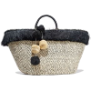 KAYU Pompom-embellished fringed woven st - Hand bag - 