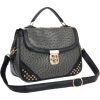 KESIA Chic Ostrich Embossed Cross-spade Latch Top Handle Doctor Style Office Tote Satchel Shoulder Bag Handbag Purse Black - Borsette - $42.50  ~ 36.50€