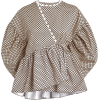 KIKA VARGAS brown & white blouse - 半袖シャツ・ブラウス - 