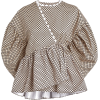 KIKA VARGAS brown & white blouse - Koszule - krótkie - 