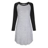 KILIG Women's Round Neck Long Sleeve Casual A-Line Dress Tshirt Dress - Dresses - $28.99 