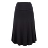 KIRA Womens Fold Over Waist Knee Length A-Line Flared Midi Skirt - Skirts - $16.99 