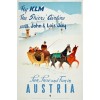 KLM poster ski and Austria 1947 - Ilustracije - 