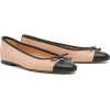 Kara Trench Black Nappa Leather Flats - Ballerina Schuhe - 