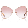 Karen Walker Queen Cat-Eye Gold-Tone Su - Sunglasses - 