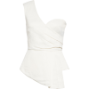 Katarina One-Shoulder Linen Blend Top, A - Camisa - curtas - 