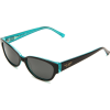 Kate Spade Halle/P Sunglasses Brown Horn / Brown Polarized DH4P Black Aqua (RA Gray Polarized Lens) - Sunglasses - $84.94 