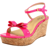 Kate Spade New York Women's Bandit Wedge Sandal Pink Flourescent Patent - Sandals - $225.00 